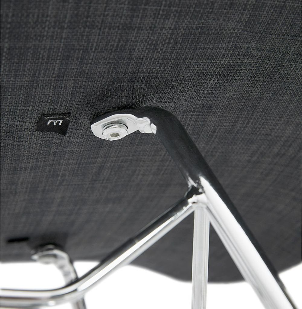 Grau DESIGN Textile KADIMA (dark ROA Dunkles Esszimmerstuhl grey) Loungesessel