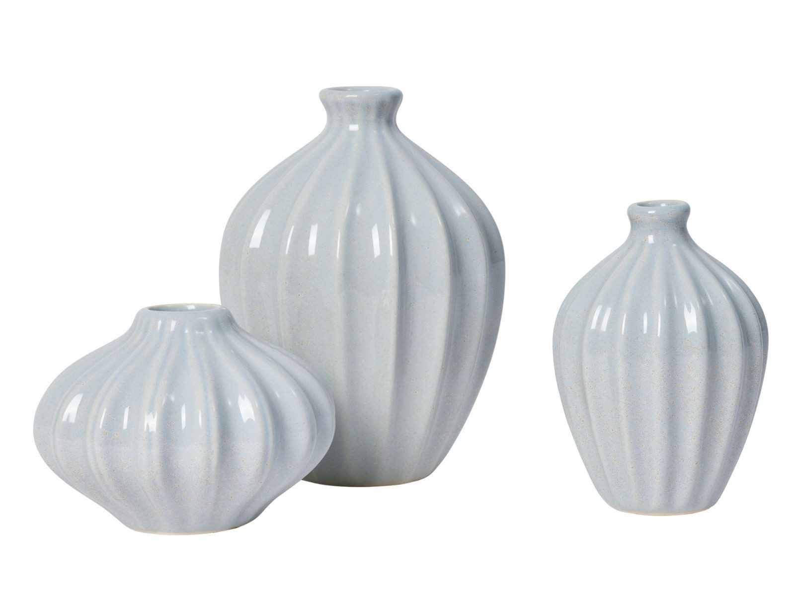 Broste Copenhagen Dekovase Amalie Vase Light Blue Set 3tlg (Vasen)