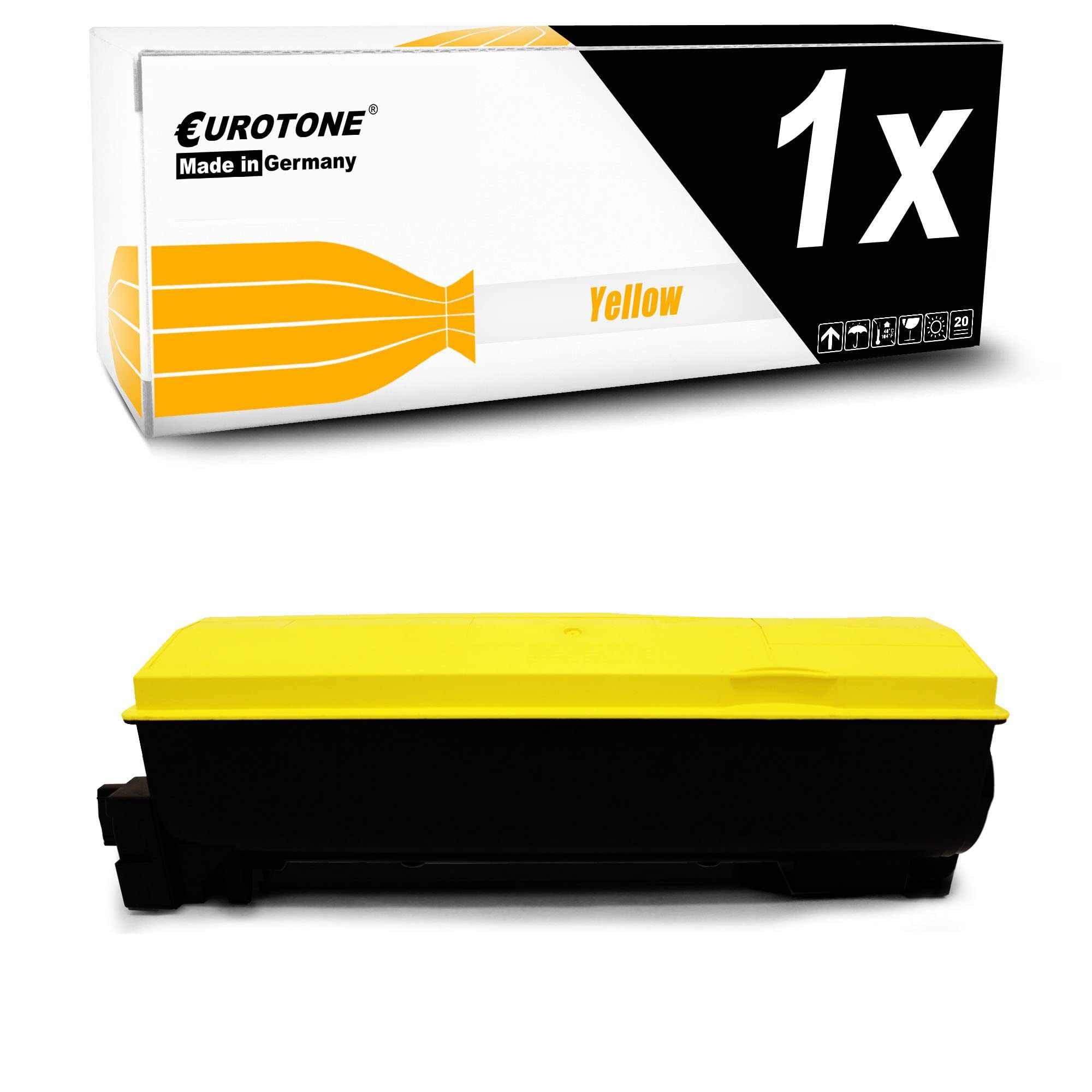 Eurotone Tonerkartusche TK550Y, (Einzelpack, 1-St., Lieferumfang: 1er-Pack in Gelb Toner in Gelb), Eurotone Toner TK550Y, 1er-Pack in Gelb, Gelb