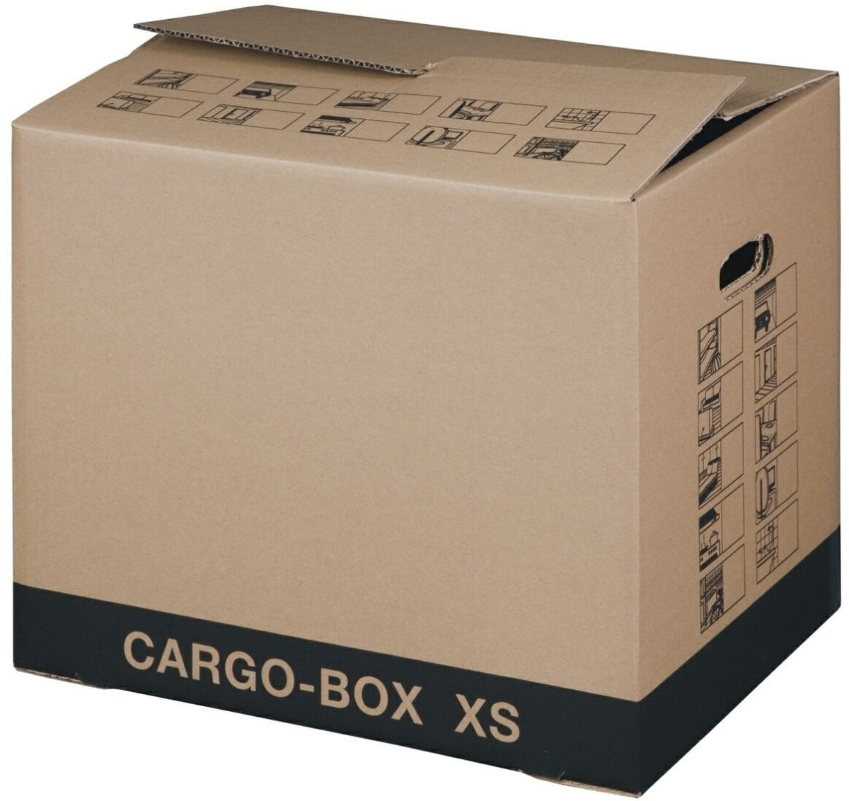 Smartbox Pro Versandkarton Umzugskarton Cargo-Box XS 455x380x345mm braun