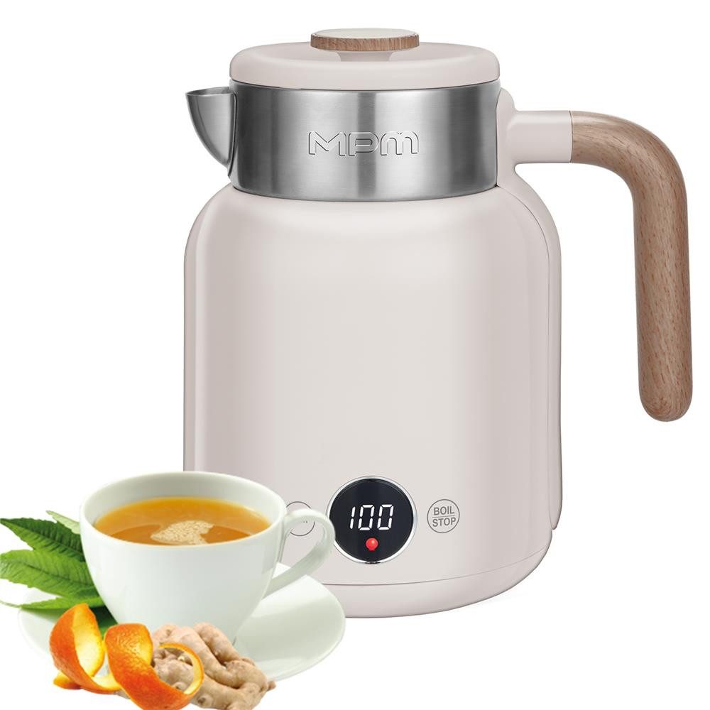MPM Wasserkocher MPM MCZ-128/B1 Wasserkocher 1,5 l 2200 W Beige, Doppelwandig, 1,5 l, 2200 W, 40–100 °C, Temperaturhaltefunktion