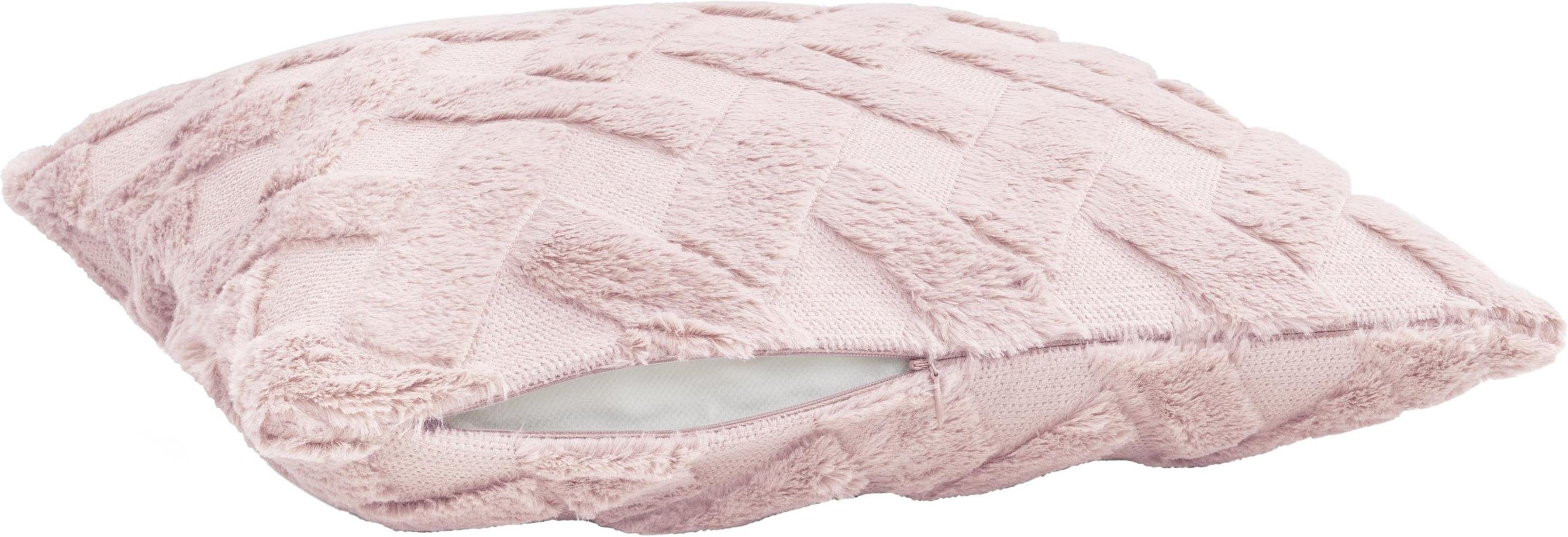 Aspero Dekokissen 4er Set Kissenbezüge Sofia, Plüsch Couchkissen 45 x 45 cm mit Cashmere Feeling – Bild 4 von 5