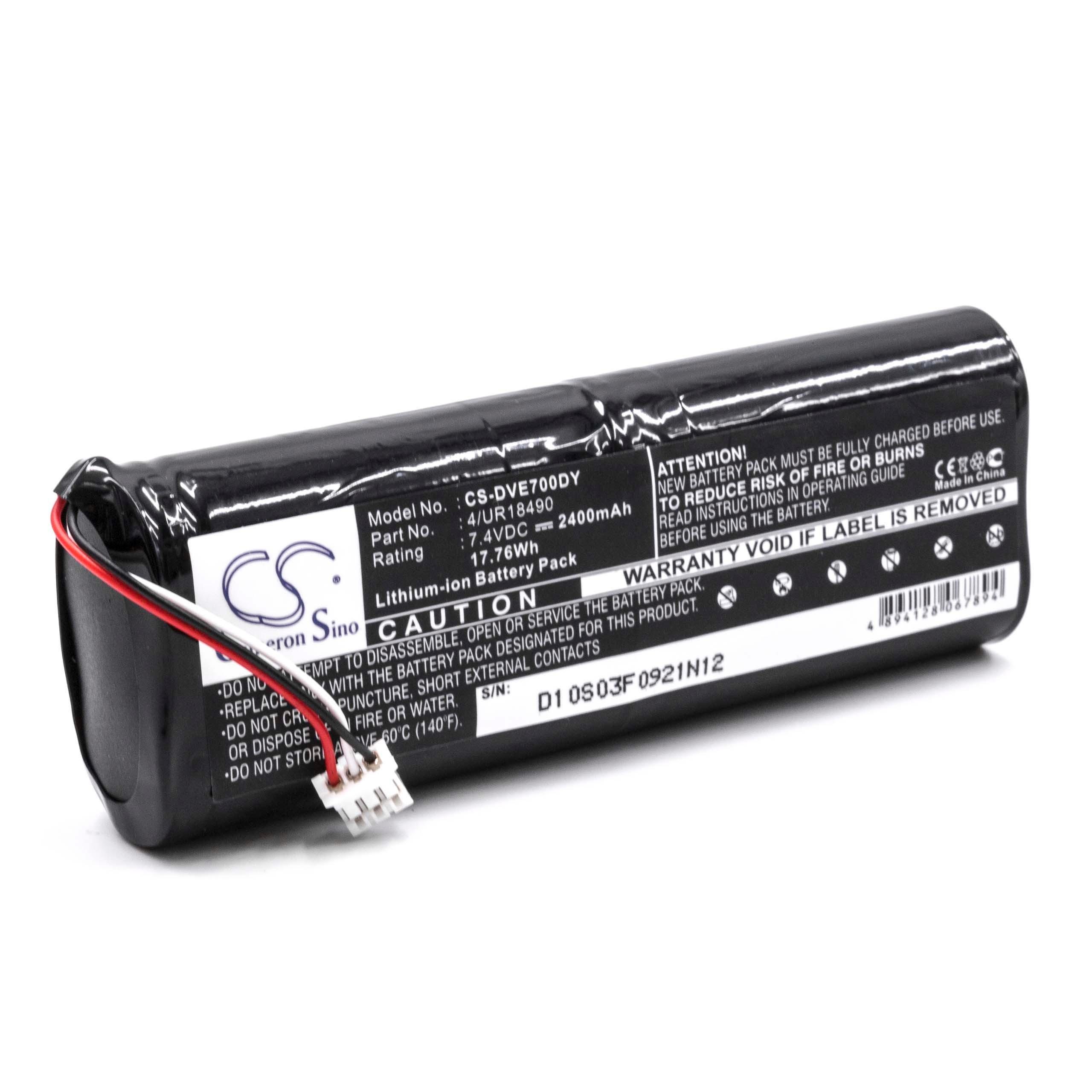 Akku Sony V) Ersatz (7,4 4/UR18490 2400 mAh vhbw für für Li-Ion