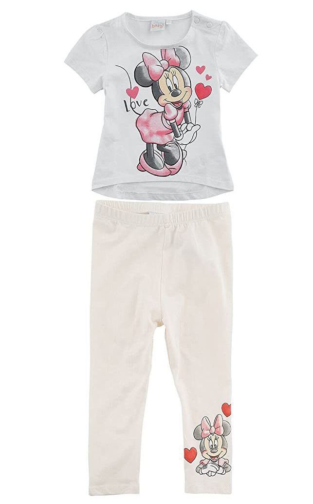 Disney Baby T-Shirt & Bermudas Minnie Mouse T-Shirt + Hose Set Mädchen Baby Set Mini Maus Gr.62 68 80 86 92 Kinder 3 6 9 12 18 24 Monate