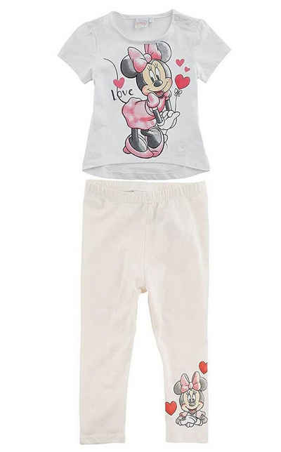 Disney Baby T-Shirt & Bermudas Minnie Mouse T-Shirt + Hose Set Mädchen Baby Set Mini Maus Gr.62 68 80 86 92 Kinder 3 6 9 12 18 24 Monate