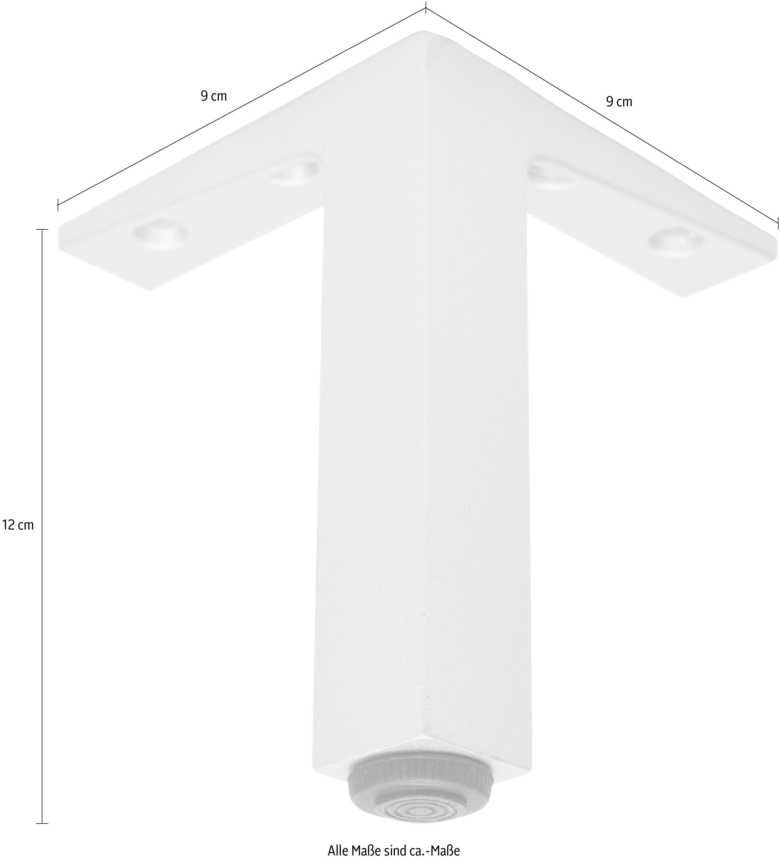 Müller SMALL (Set, VERTIKO Regalelementen Möbelfuß passend LIVING PLY VERTIKO silber PLY, den zu 4)