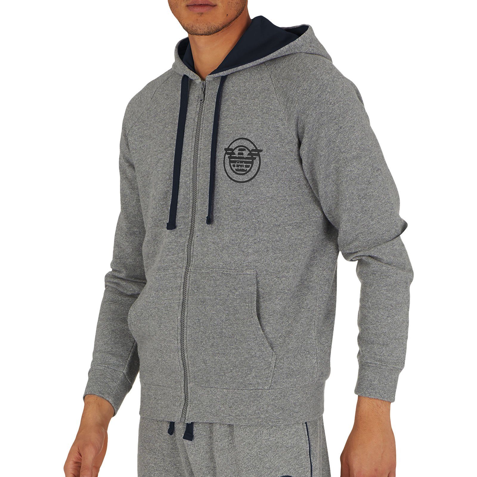 Emporio Armani Kapuzensweatjacke Hooded Zip Sweater Long Sleeve aus weichem French Terry