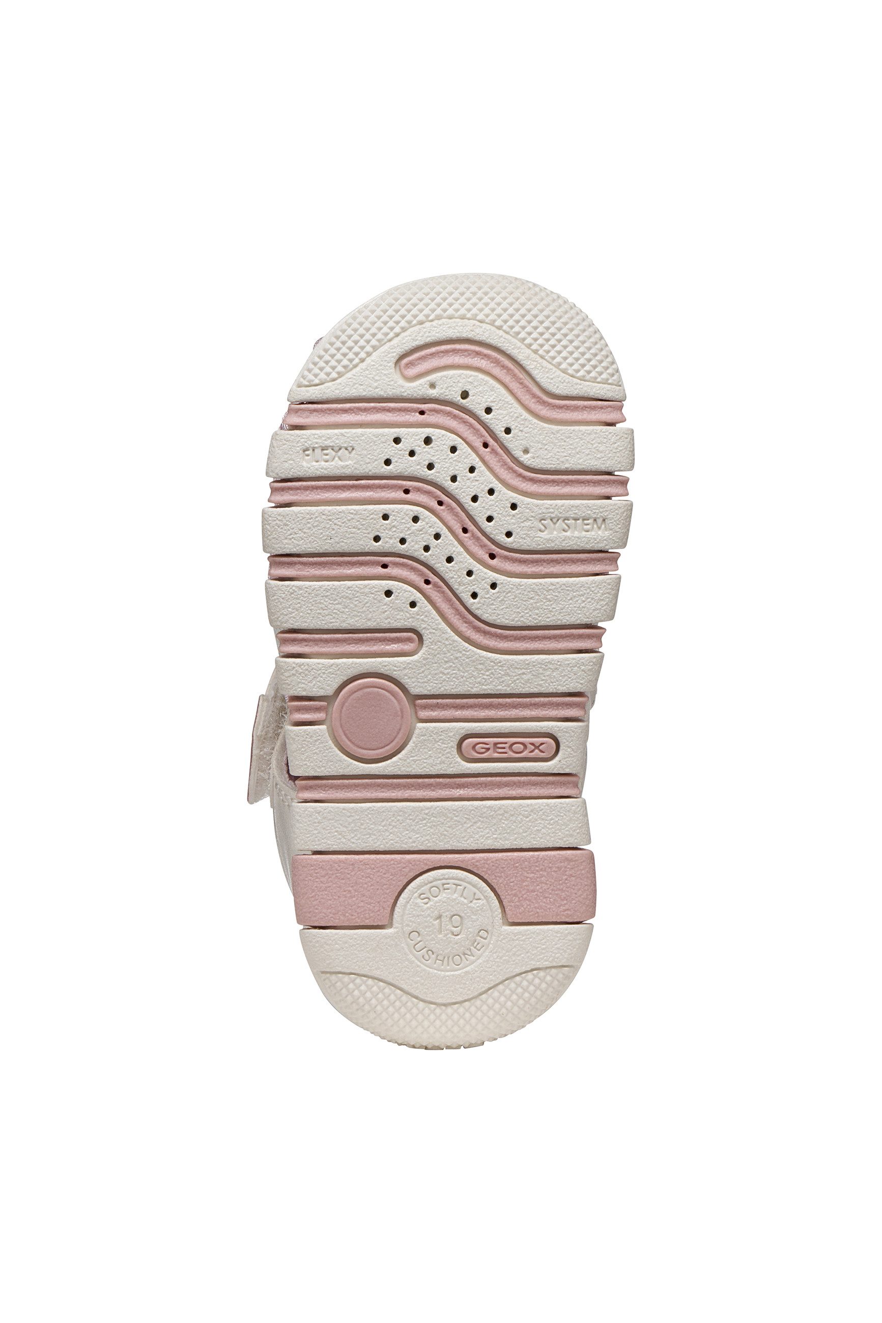 Geox B SANDAL IUPIDOO GIR Lauflernschuh Babyschuh mit süßem Aufnäher, Größenschablone zum Download