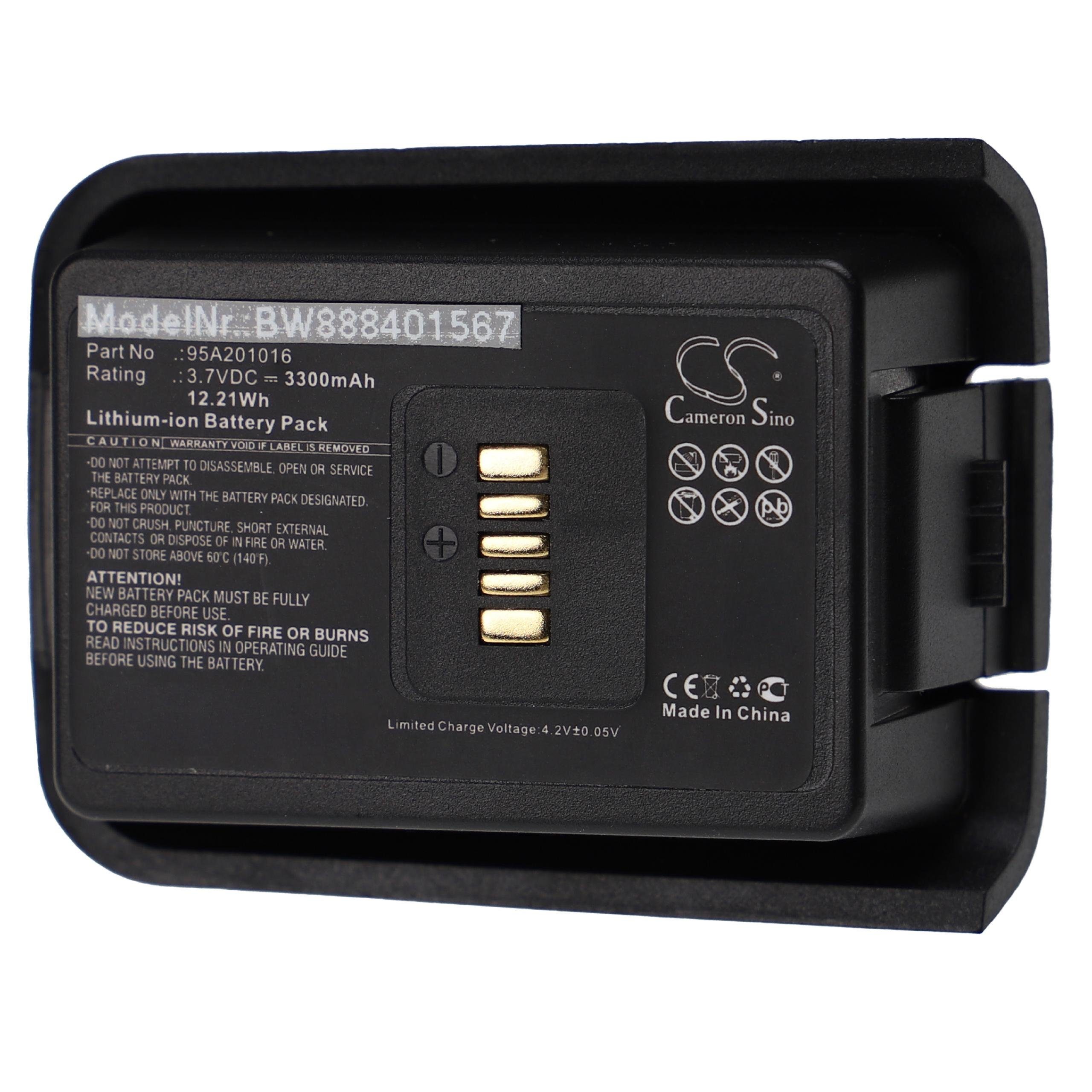 vhbw kompatibel mit Datalogic P20, 950401003, Pegaso, P20-1001 Akku Li-Ion 3300 mAh (3,7 V)