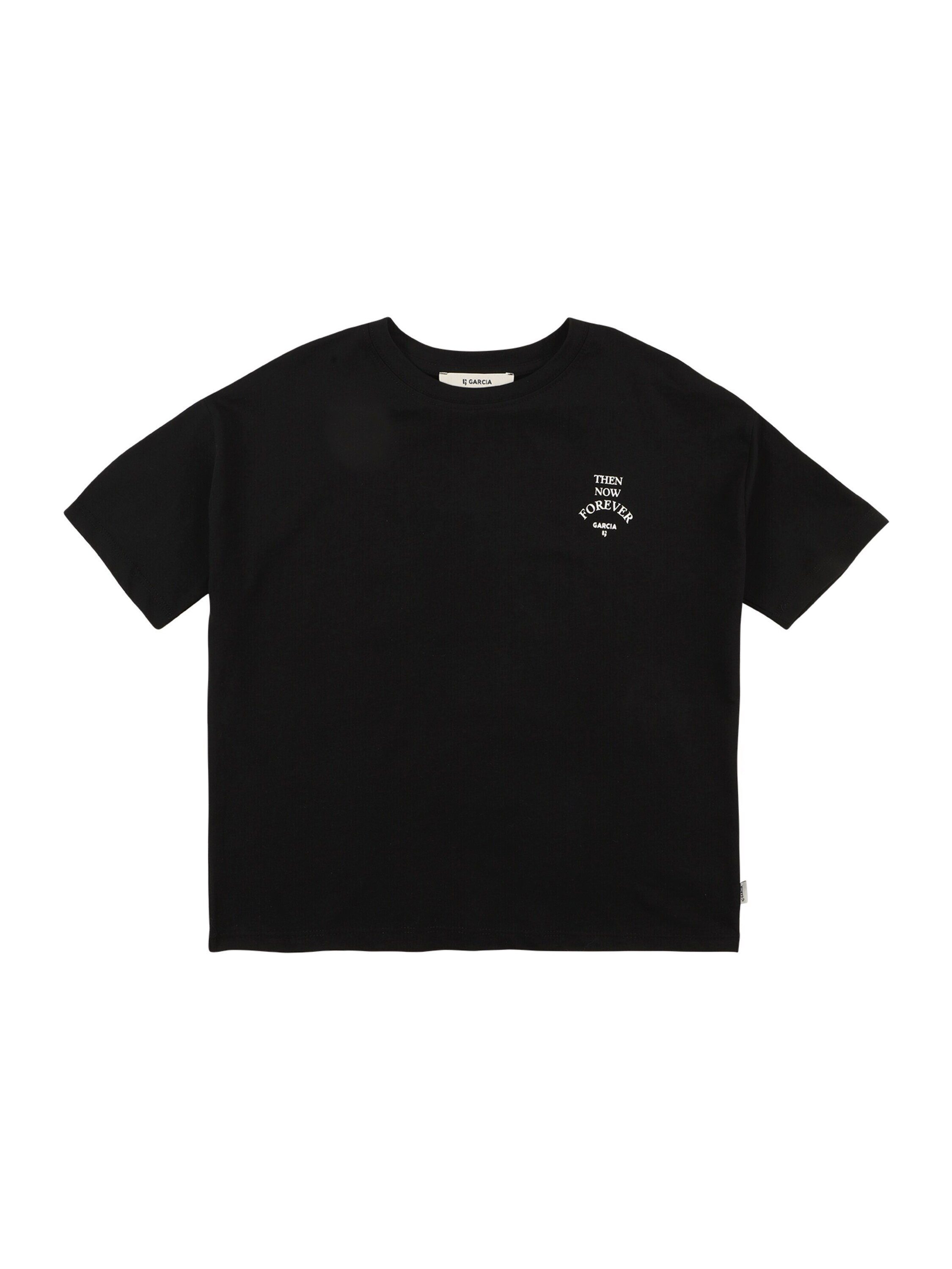 Sonderpreisverkauf! Garcia T-Shirt Plain/ohne off black (1-tlg) Details