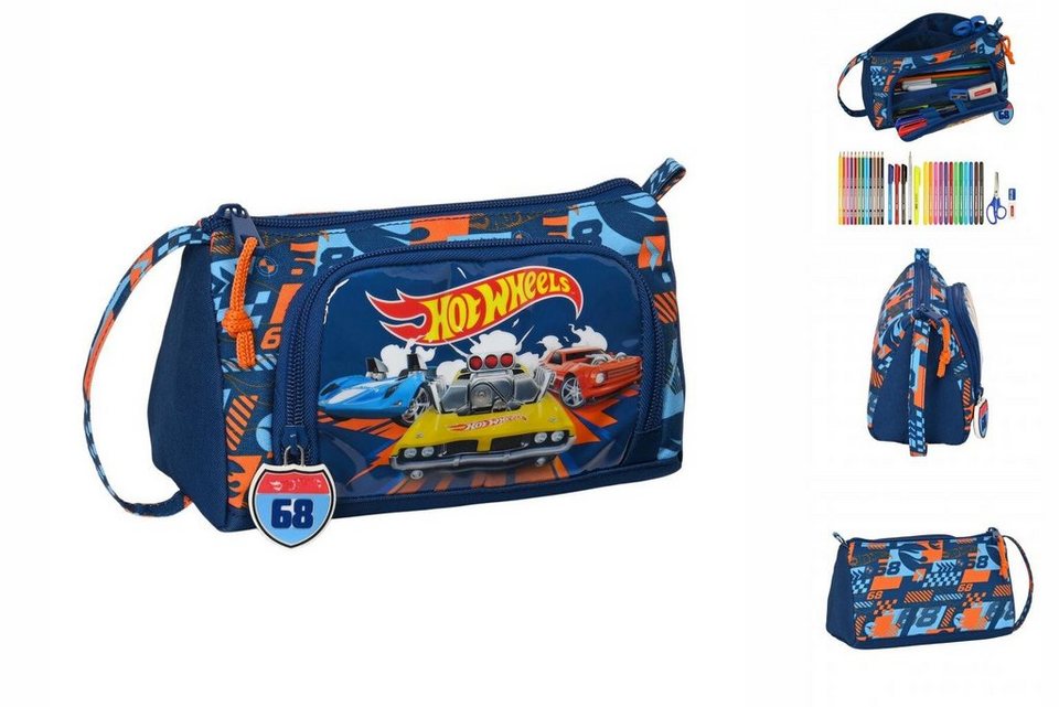 Hot Wheels Federtasche Federmäppchen mit Zubehör Hot Wheels Speed club  Orange 20 x 11 x 85 cm