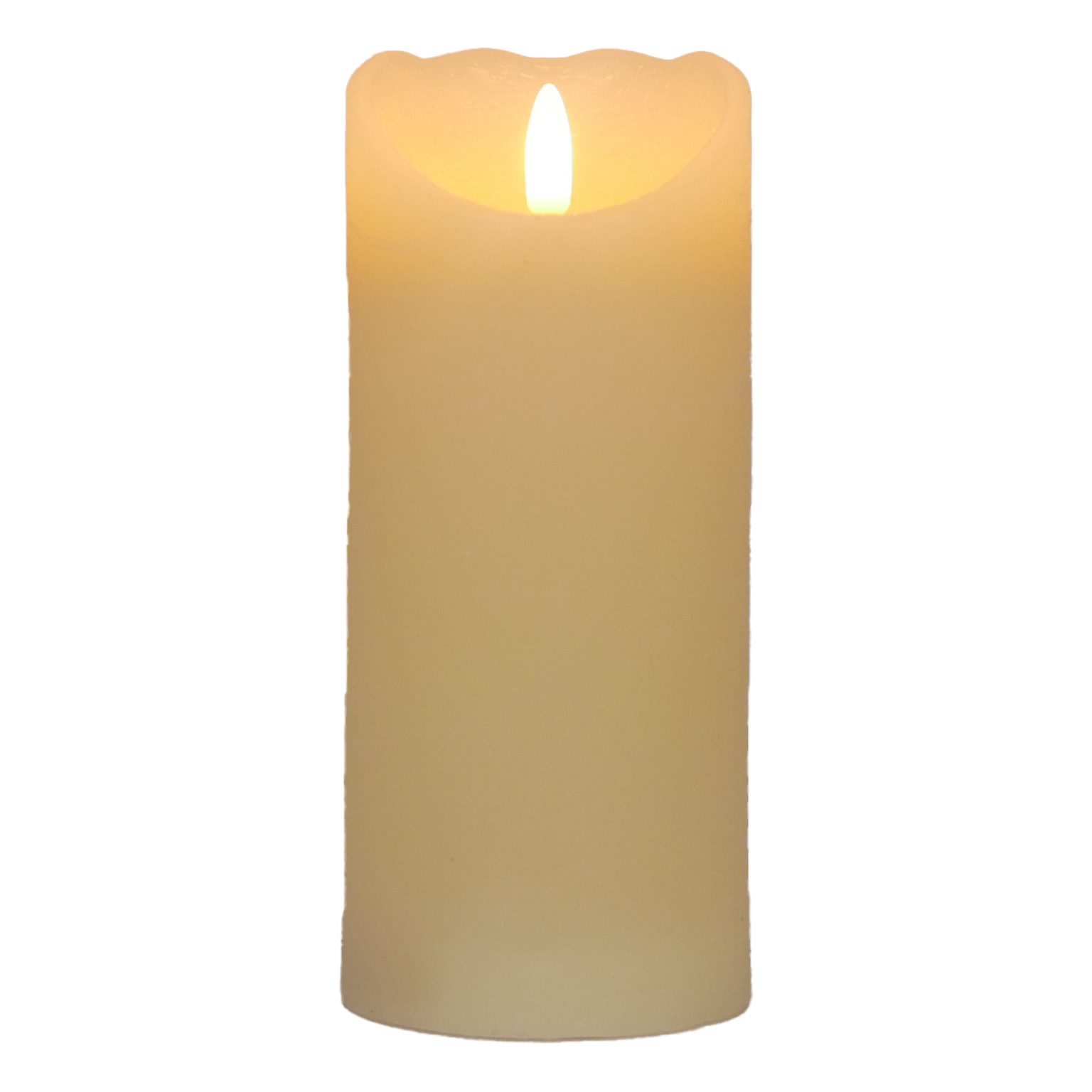 LED-Kerze LED Echtwachskerze mit flackereffekt und Timer H:17.5 x Ø 7.5 cm