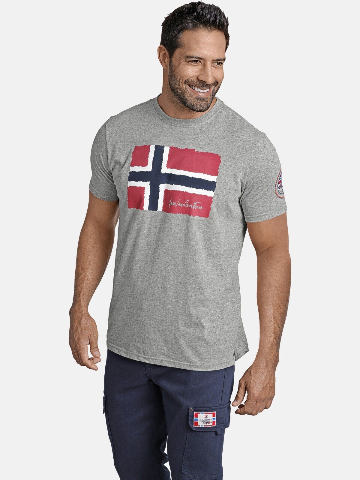 reine (2er-Pack) Jan Vanderstorm ARIOWIST T-Shirt Baumwolle