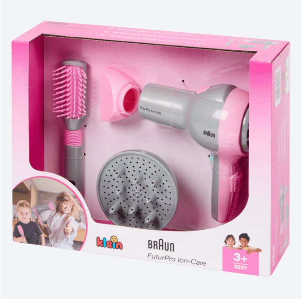 Spielzeug-Frisierkoffer Braun Spielset Föhn Klein-Toys Braun Haartrockner-Spielset