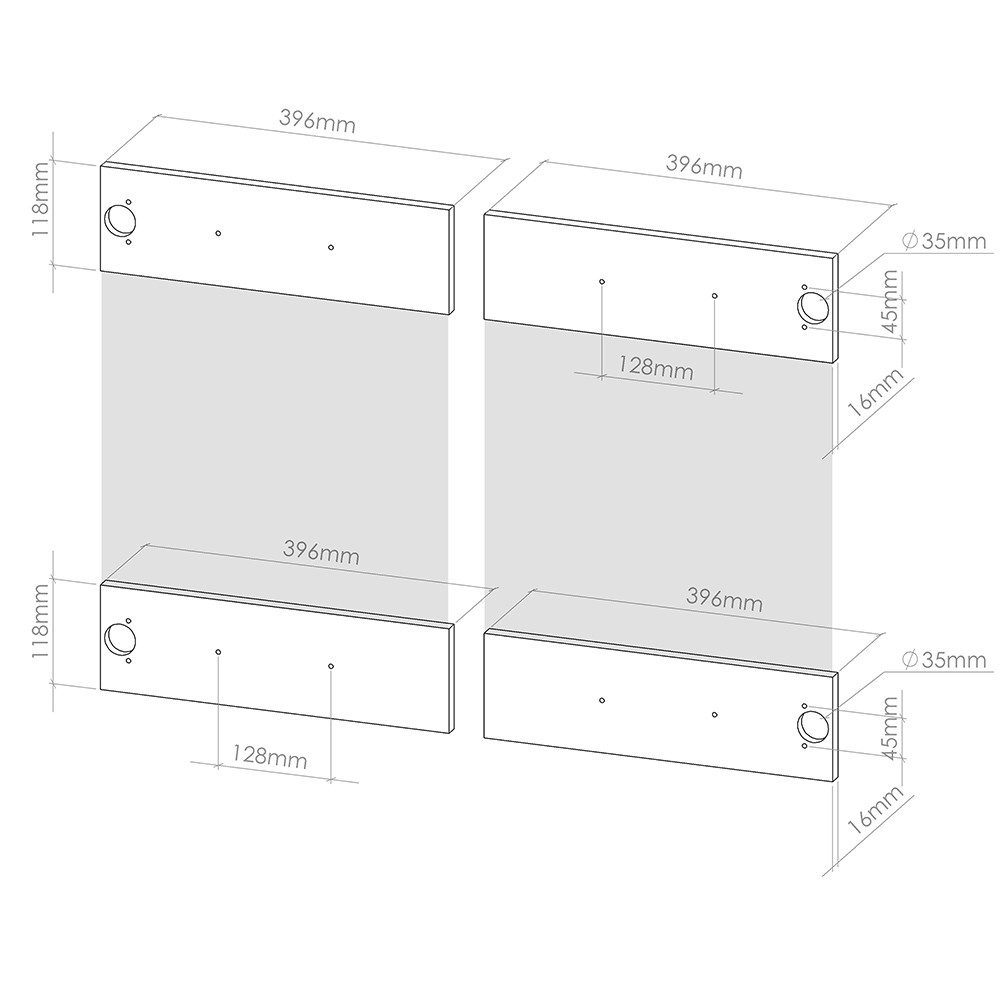 Vicco Hängeschrank R-Line, Beton, 79.2 x 59 cm Möbelfront für den Hängeglasschrank (1-St)
