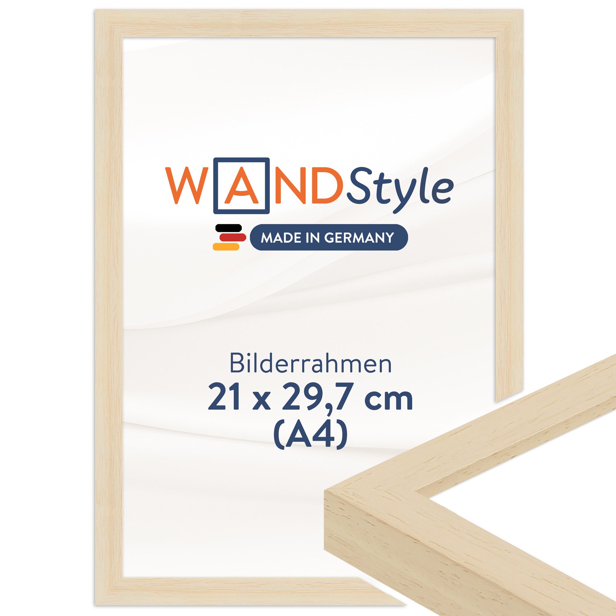 WANDStyle Bilderrahmen H950, Natur-Optik, aus Massivholz im Stil Modern