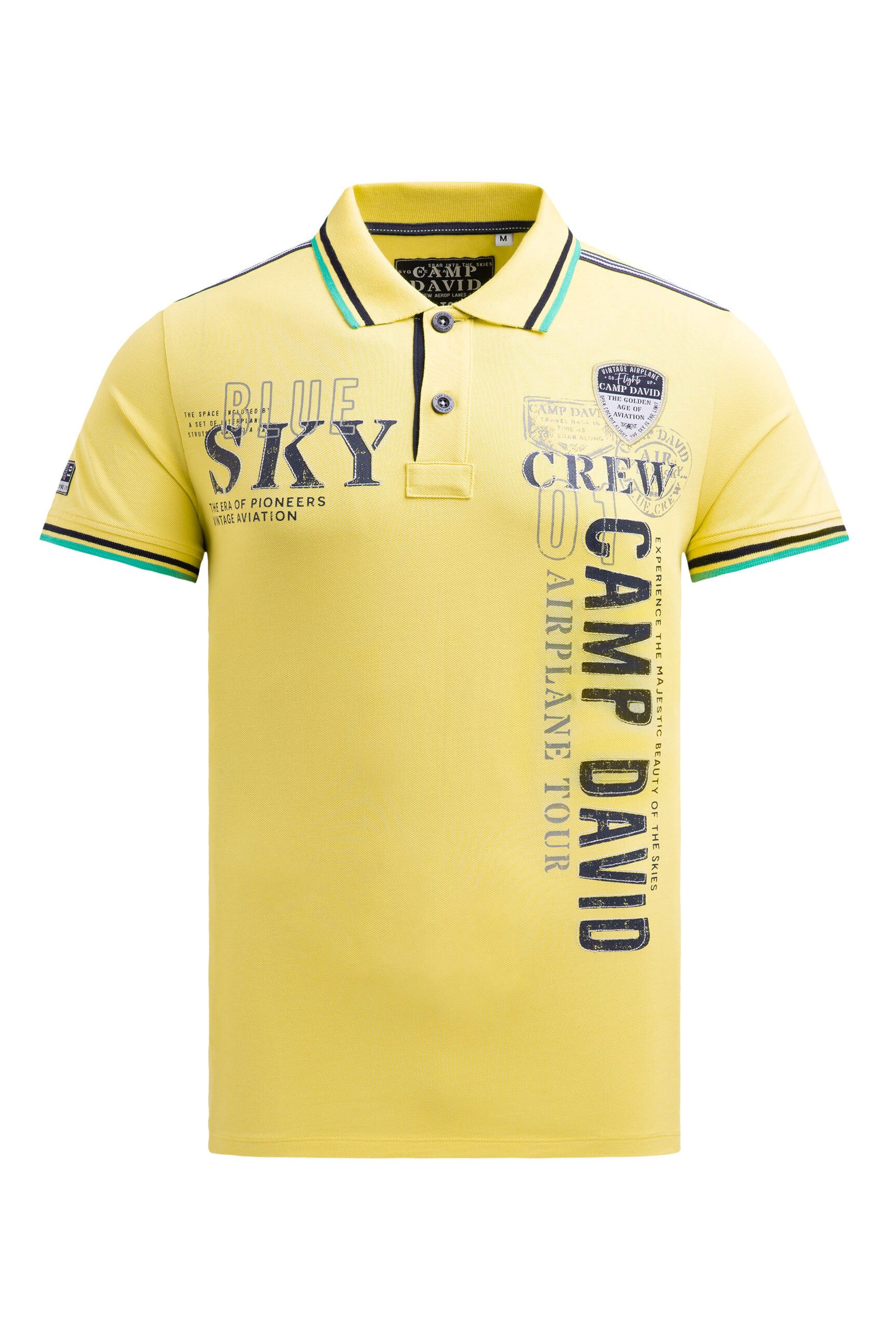 CAMP DAVID Poloshirt mit Seitenschlitze