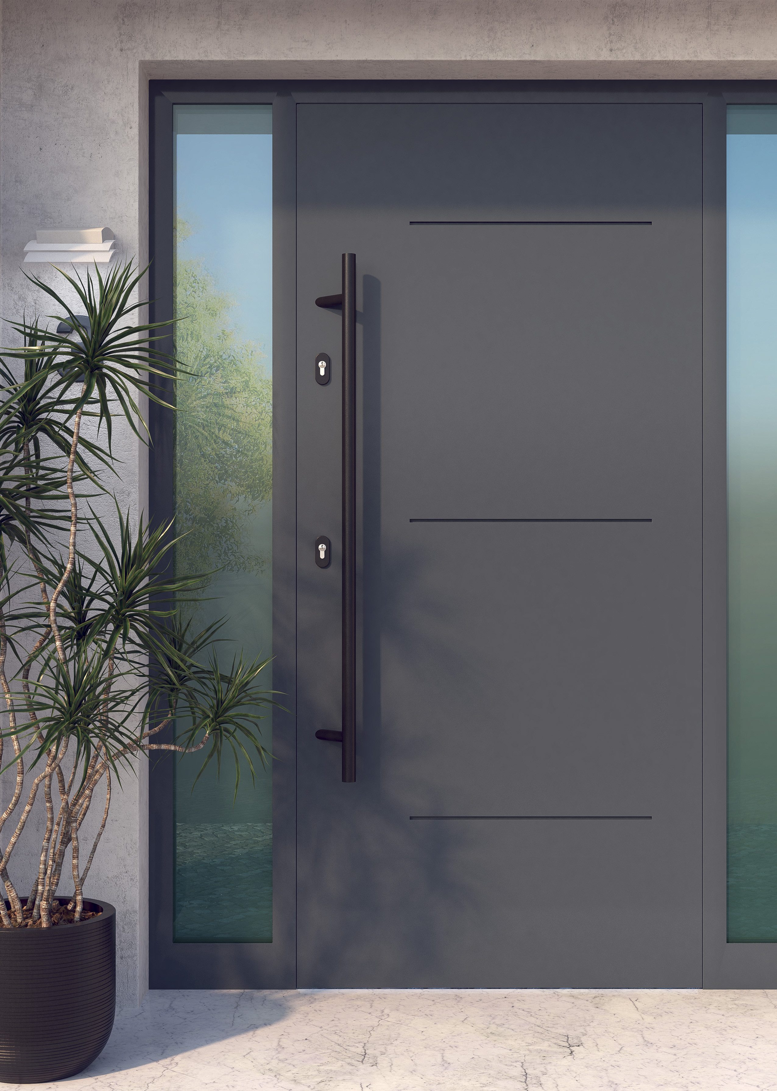 Silisto Türgriff aus Edelstahl – modern & rostfrei für Innen- und Außentüren, Rohrdurchmesser: 32mm, Premium Qualität