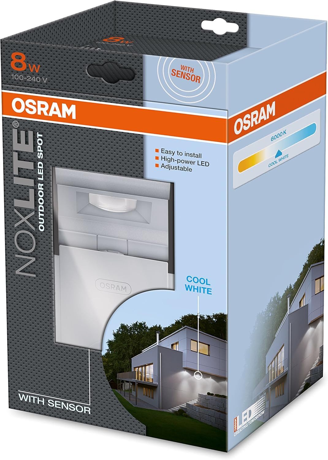 Osram Außen-Wandleuchte Osram LED-Spot, Noxlite, Außenlampe, Außenstrahler 60° schwenkbar und, Osram LED-Spot, Noxlite, Außenlampe, Außenstrahler 60° schwenkbar und