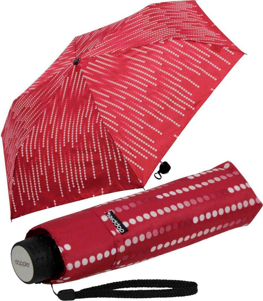 doppler® Taschenregenschirm Super-Mini Havanna Damen UV-Schutz - Glamour,  besonders leichter und kleiner Schirm, passt in jede Tasche