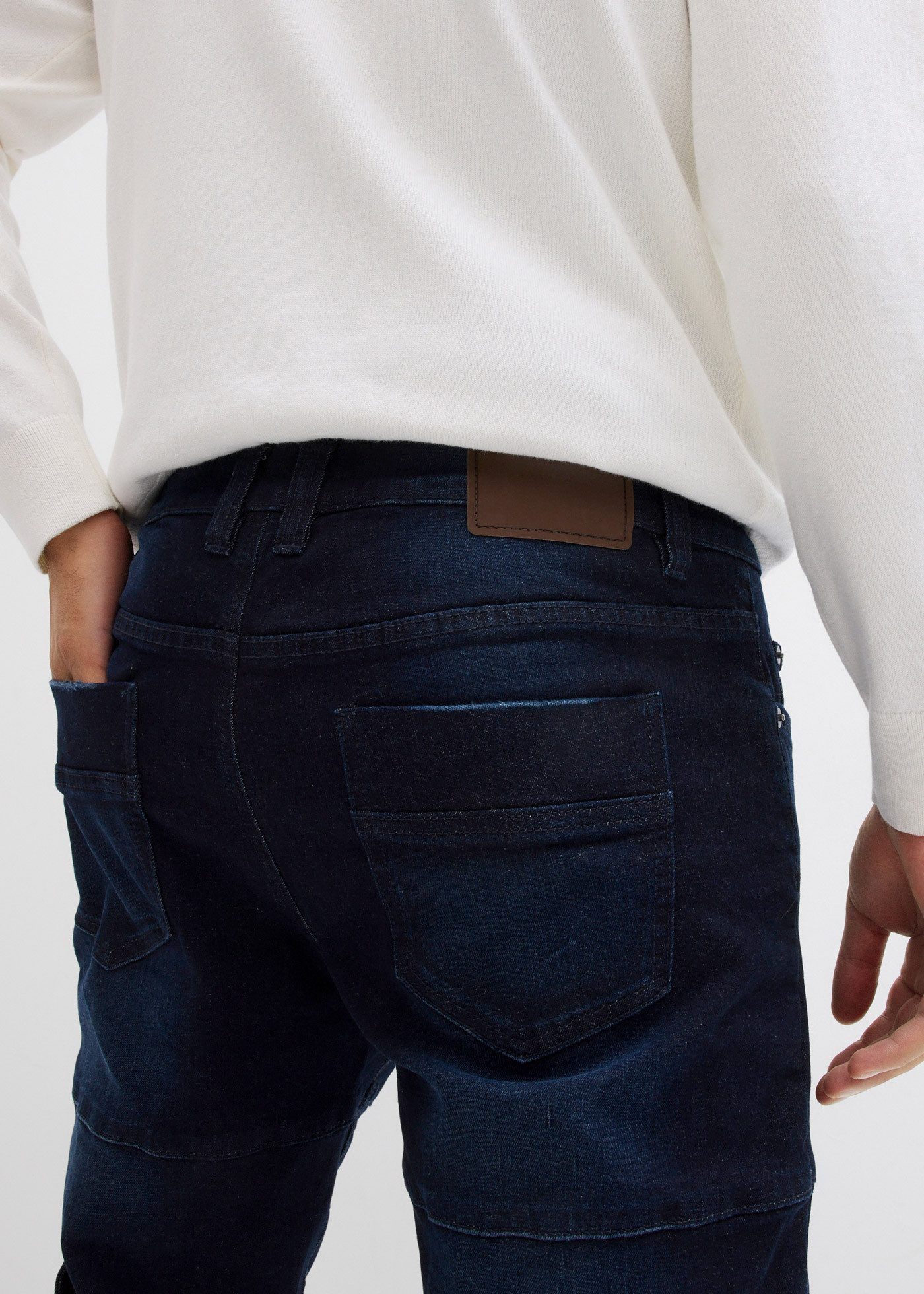 bonprix Cargojeans Slim Fit, aus Baumwolle und Elasthan, mit gewaschener Optik