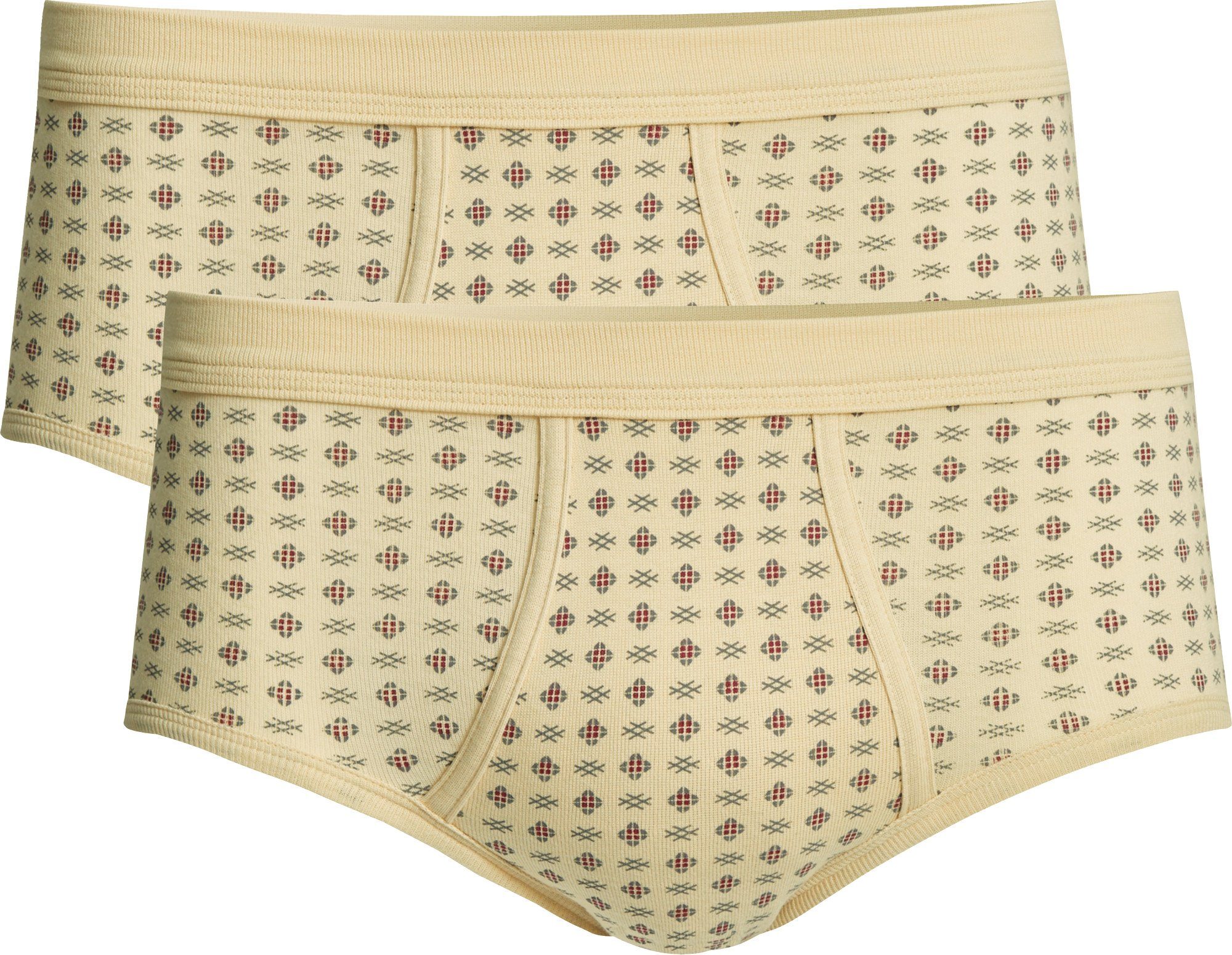 conta Slip Herren-Slip 2er-Pack Feinripp gemustert