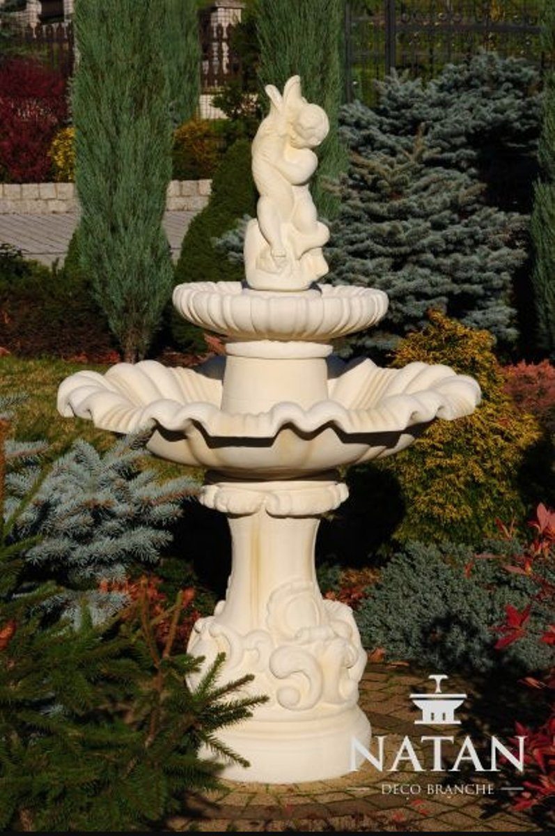 Skulptur Garten 160cm Skulptur Fontaine Springbrunnen Brunnen Zierbrunnen Neu JVmoebel