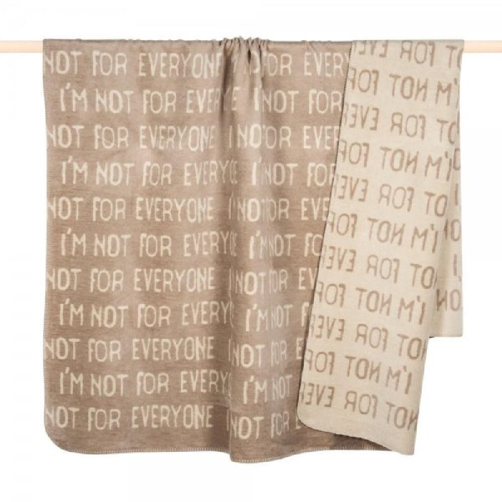Wohndecke Decke Letters Im not Taupe (150x200cm), PAD günstig online kaufen