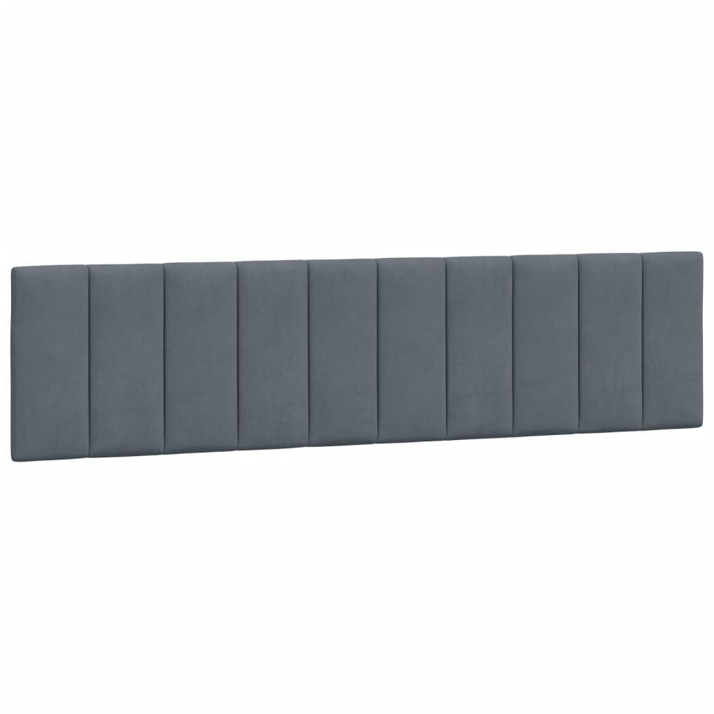 vidaXL Bett Kopfteil-Kissen "Hanko" Dunkelgrau 193 cm Samt (1-tlg)