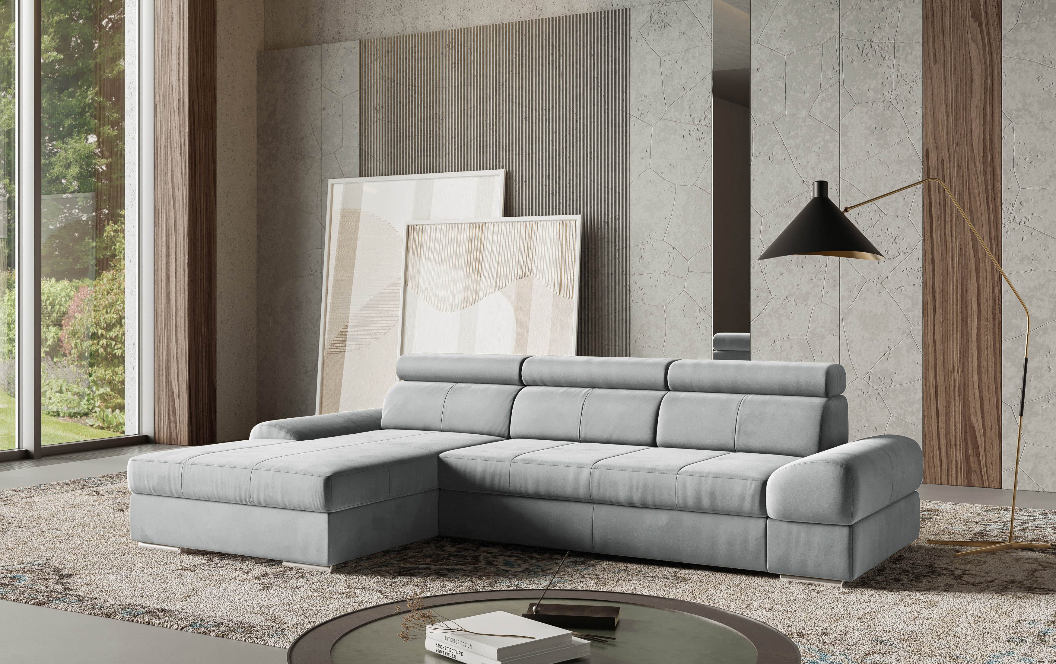 sit&more Ecksofa Broadway L-Form, inklusive Kopfteilverstellung, wahlweise mit Bettfunktion