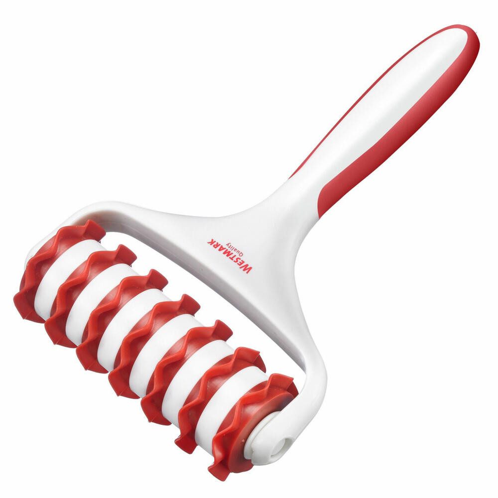 WESTMARK Teigschneider Mit 7 Rädchen, Länge: 19,5 cm, Kunststoff, Weiß/Rot, 7 Rädchen, gleichmäßige Ergebnisse, spülmaschinengeeignet, BPA-frei