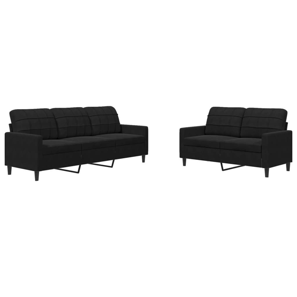 vidaXL Sofa 2-tlg. Sofagarnitur mit Kissen günstig online kaufen