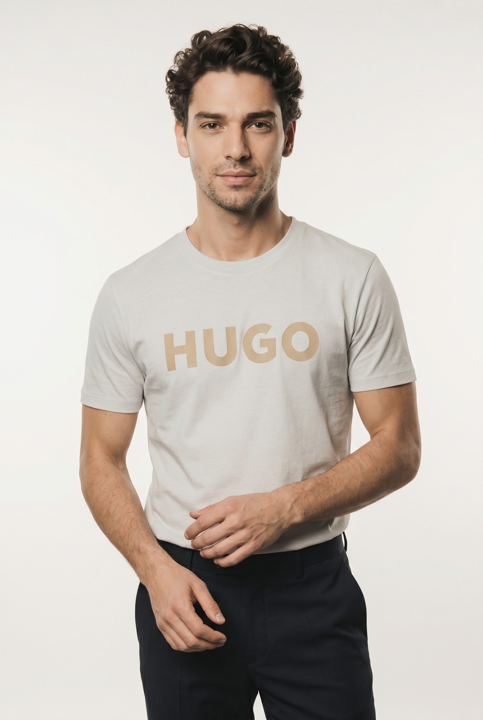 HUGO T-Shirt Dulivio Rundhalsausschnitt, Regular Fit, Must have Basic