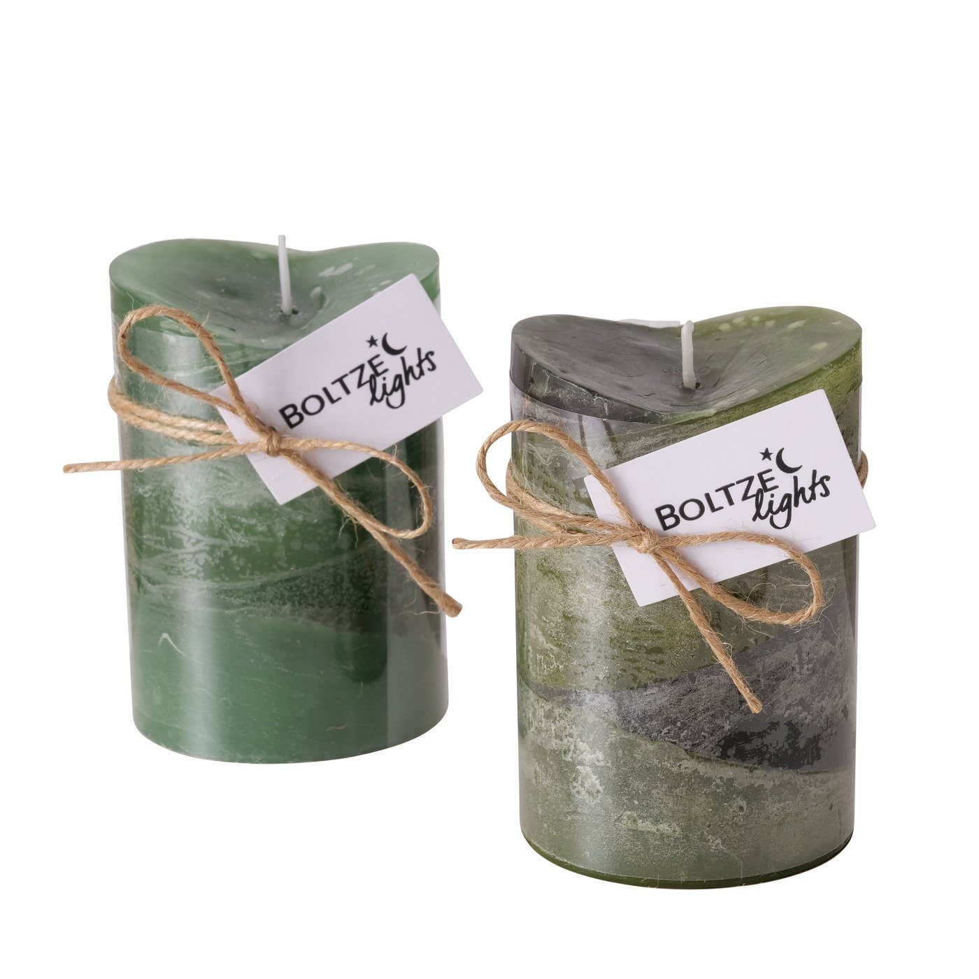 BOLTZE Stumpenkerze Stumpenkerze, 1 Stück, Hell- oder Dunkelgrün, Ø 7 cm, 1 günstig online kaufen
