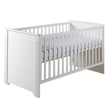 roba® Babybett Maxi, Gitterbett, höhenverstellbar - Umbaubar zum Juniorbett