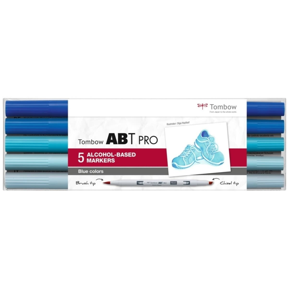 TOMBOW Filzstift Dual-Fasermaler ABT Pro Keilspitze/Pinselspitze Alkoholbasis VE=5 Stüc