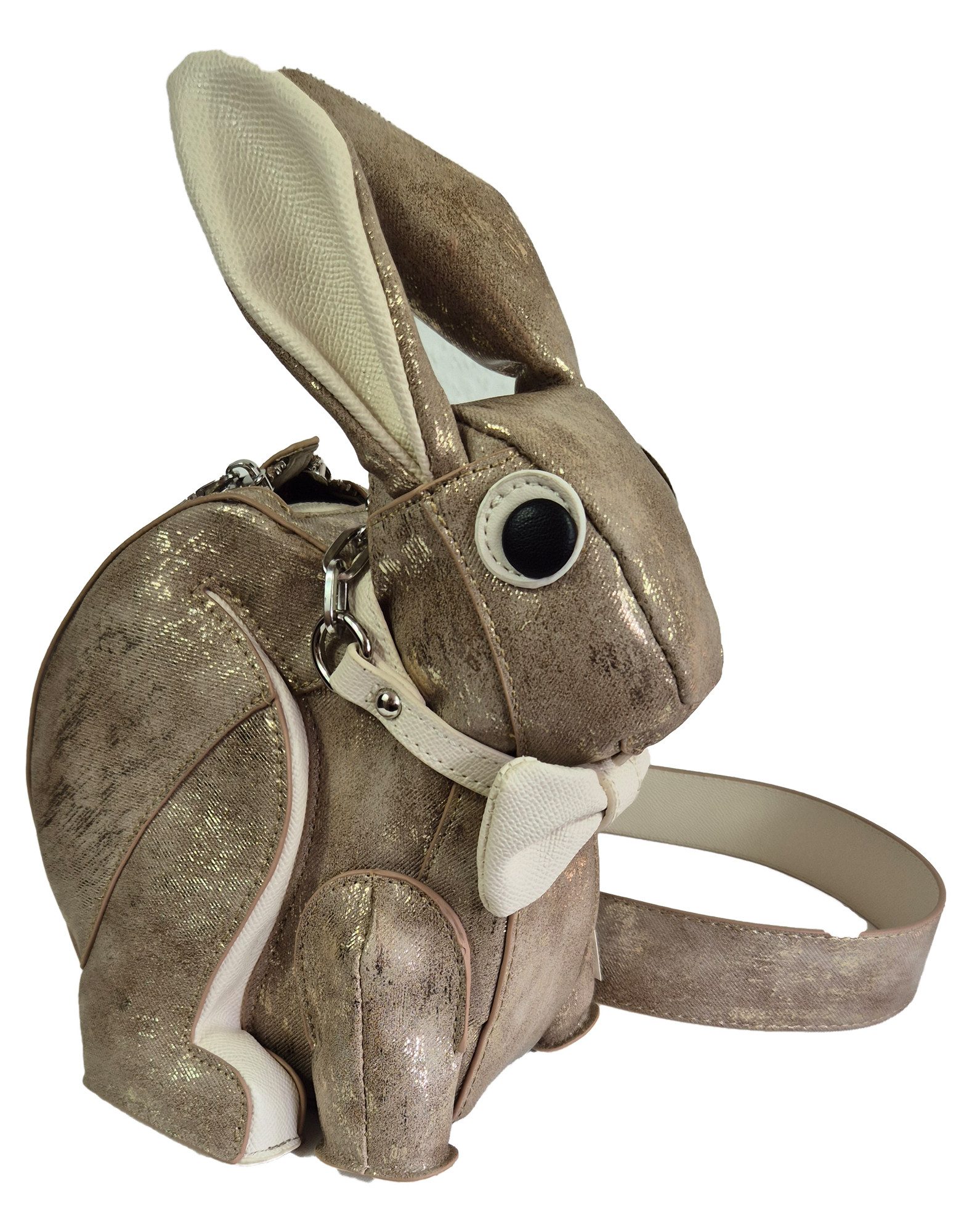 Einkaufszauber Handtasche Designer Handtasche Kaninchen - flotter Hase (mit Schultergurt), Form wie ein Hase