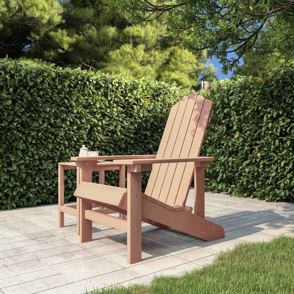 vidaXL Gartenstuhl Adirondack-Gartenstuhl HDPE Braun (1 St)