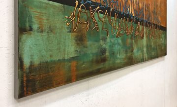 WandbilderXXL Gemälde Insistent Melody 180 x 70 cm, Abstraktes Gemälde, handgemaltes Unikat