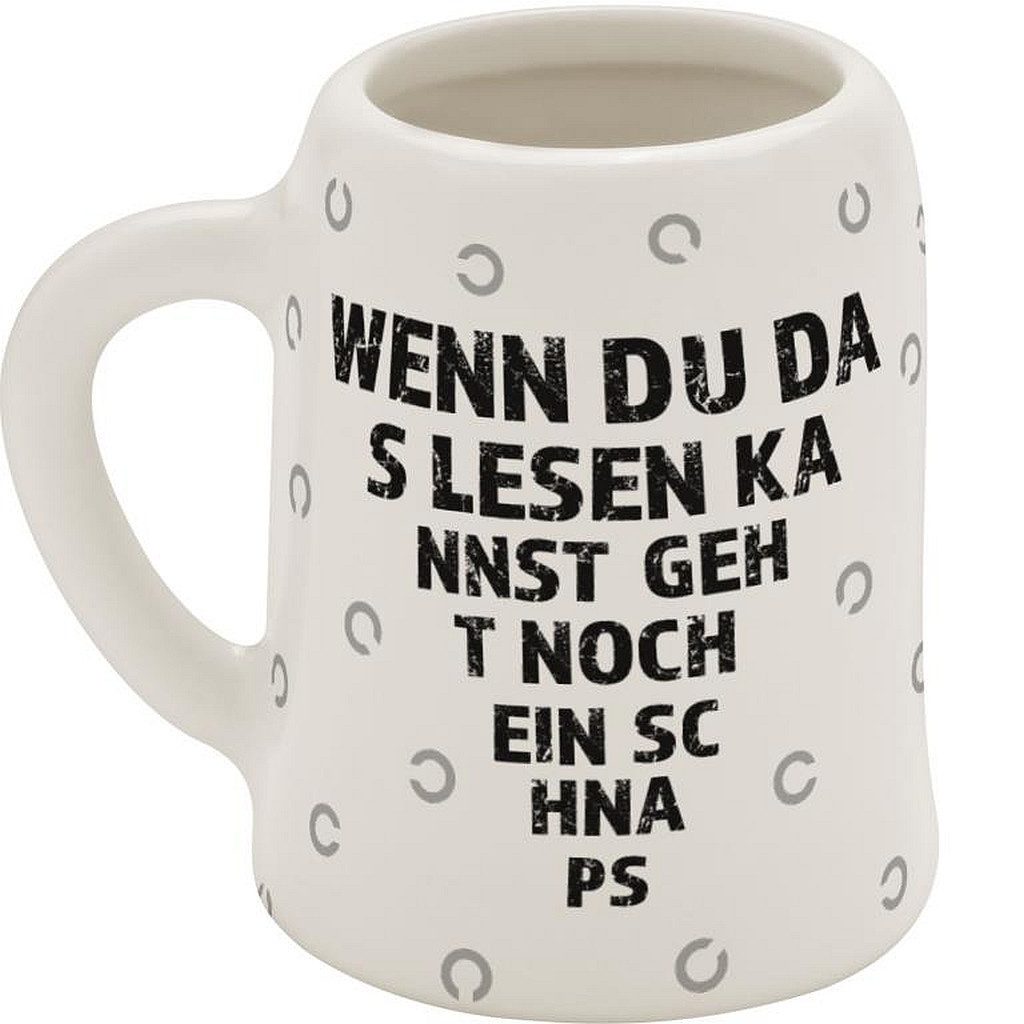 Sheepworld Schnapsglas Schnapskrug Schnapsglas Stamper Keramik Sheepworld LESEN 73847, Material: Keramik