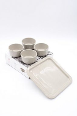 Staub Tapas-Schale Set Dipschalen Tablett Keramik Auflaufformen 21,5 x 21,5cm 0,15L [4er], Leicht zu reinigen dank emaillierter Oberfläche,Leicht stapelbar