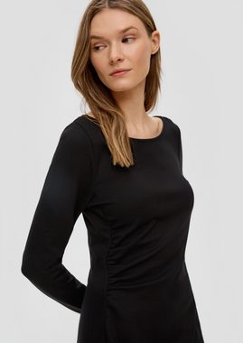 s.Oliver BLACK LABEL Minikleid Jerseykleid aus Viskosemix Raffung