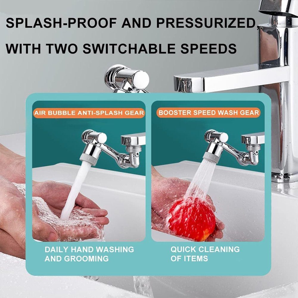 Wasserhahn Strahlregler 1080° GLIESE Schwenkbarere Waschtischarmatur (4-St)