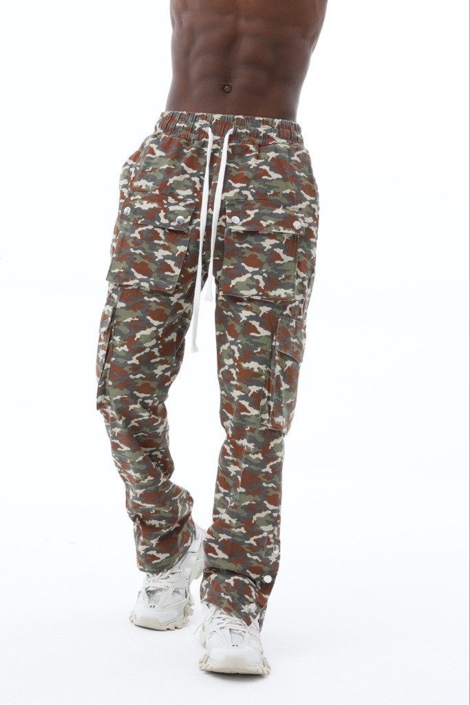 COFI Casuals Jogginghose Camouflage Hose mit seitlichen Taschen und Knöpfen günstig online kaufen