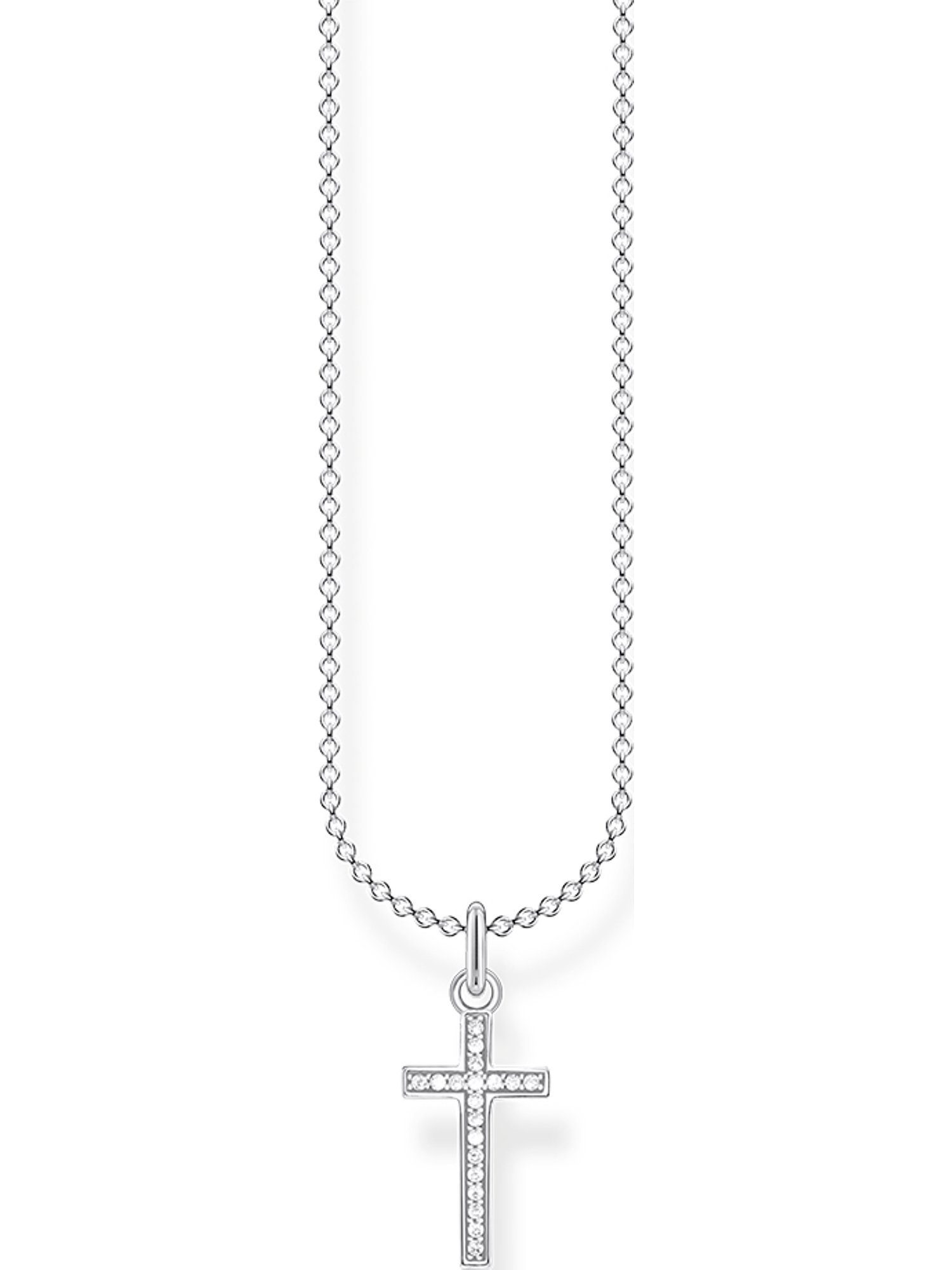 Silberkette Thomas Sabo Damen-Kette 925er Silber 19 Zirkonia