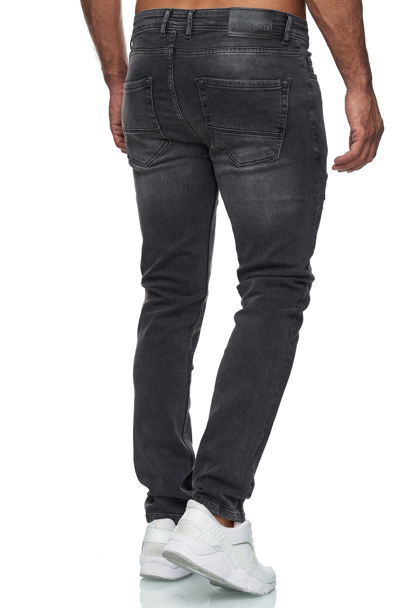 Reslad Destroyed-Jeans Reslad Jeans Herren Destroyed Slim Fit Herren-Hose Jeanshose Männer Destroyed Look Stretch Slim Fit Jeans