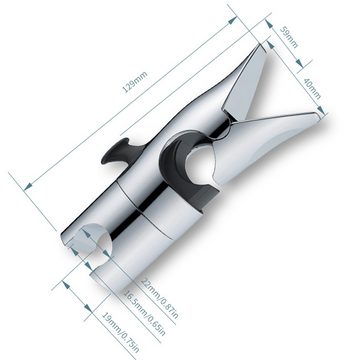 Refttenw Brausehalter Verstellbar Duschhalterung 360° Drehbarer für Φ18-25mm Schiebestange