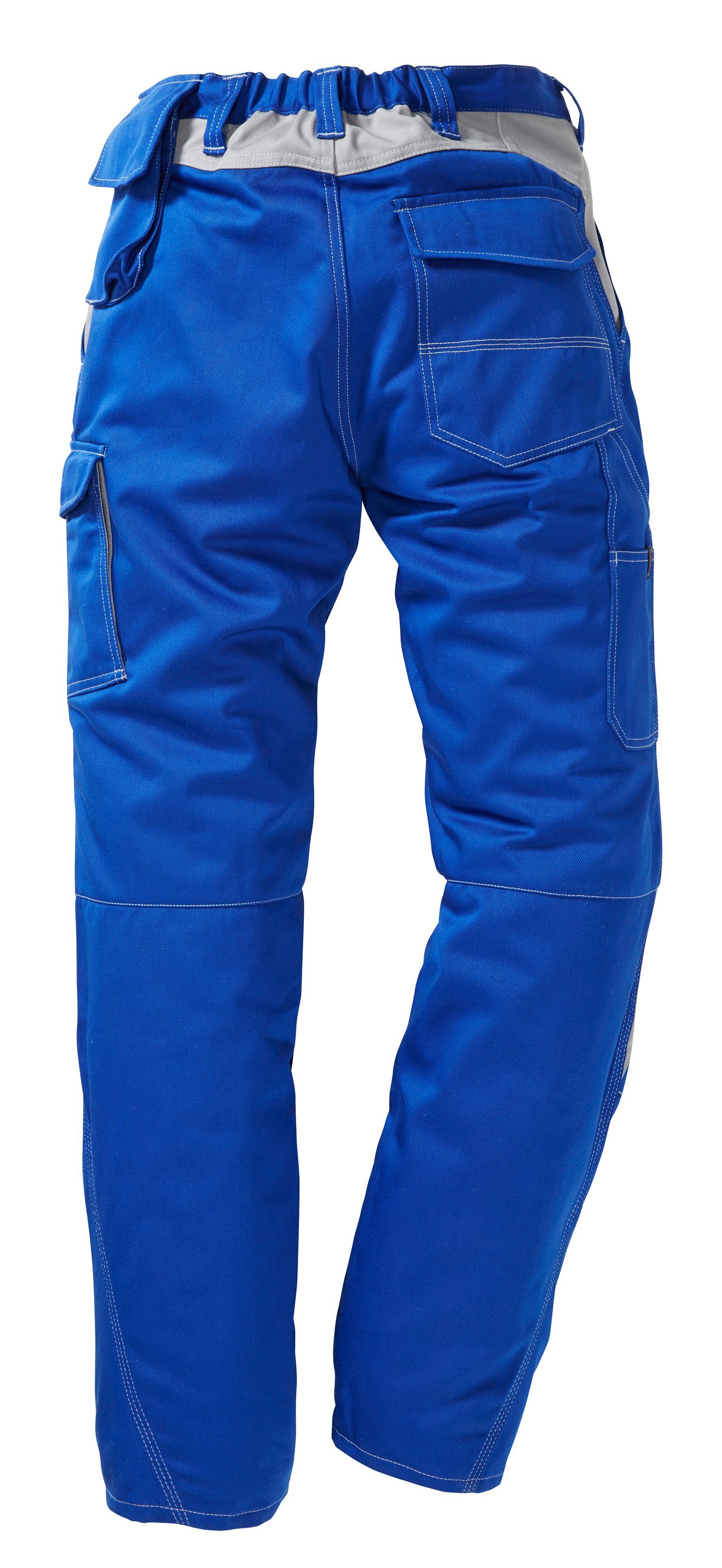 Arbeitshose Kübler mit blau-grau Kniepolstertaschen