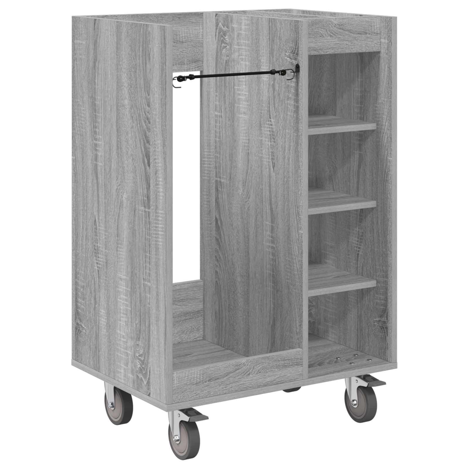 vidaXL Garderoben-Set 65 x 45 x 98 cm Golf Schrank Mit Rad Uni Graues Sonoma 65x45x98 cm