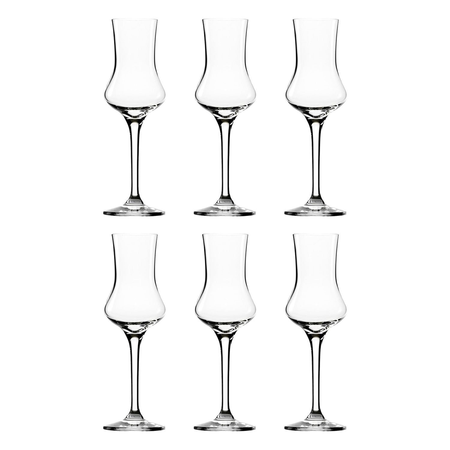 ich-zapfe Schnapsglas Grappagläser 6er-Set Grappa, 90 ml